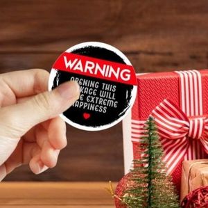 50 Warning Extreme Happiness Stickers 1.5"